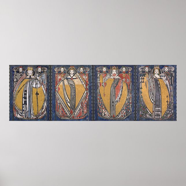 Poster Les Quatre Reines De Cartes (Devant)