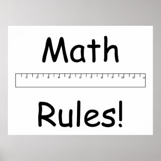 Poster Les règles mathématiques !