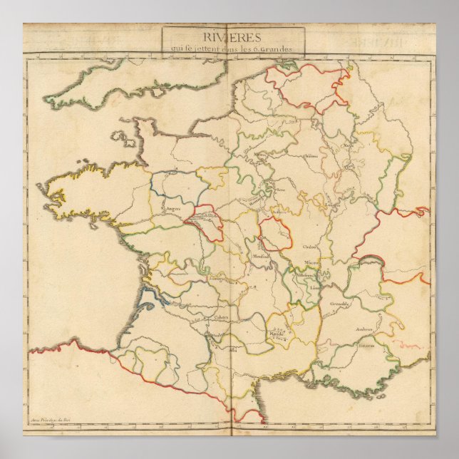 Poster Les rivières France (Devant)