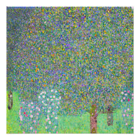 Les Rosiers de Gustav Klimt sous la peinture de l'