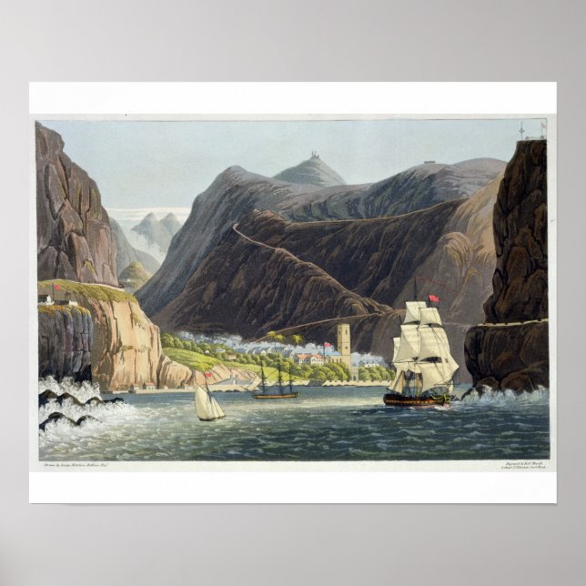 Poster Les routes, Sainte-Hélène, gravée par Robert Havel (Devant)