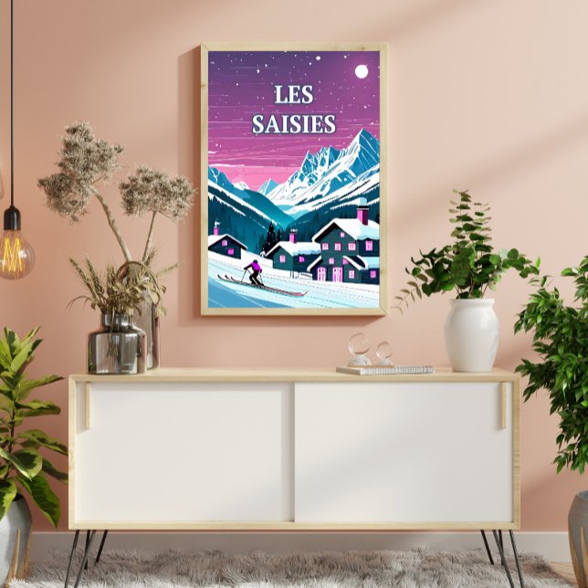 Poster Les Saisies : Douceur des Cimes, Pureté Hivernale (Créateur téléchargé)
