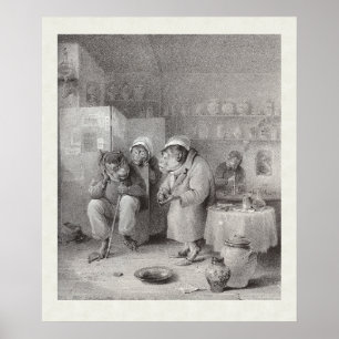 Poster Les singes au Dentist - Décor de bureau dentaire!