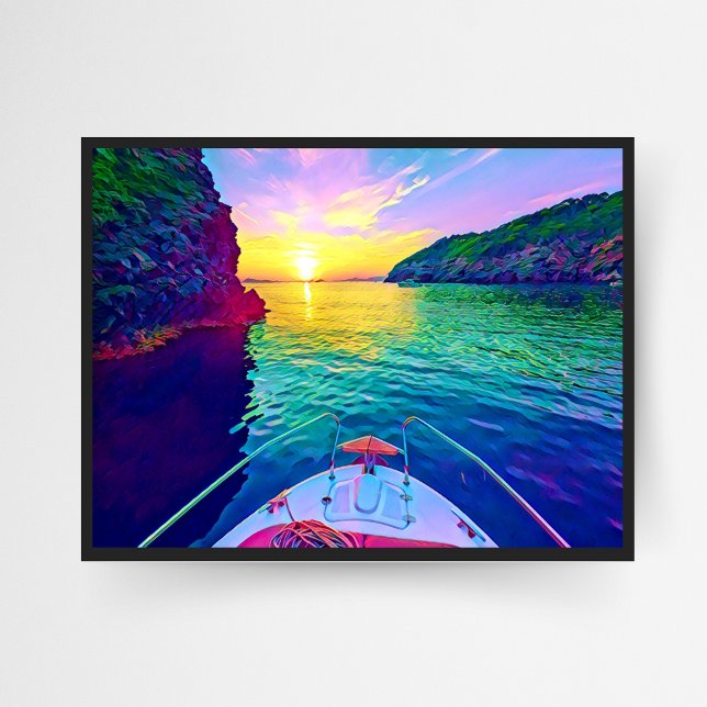 Poster Les sommers méditerranéennes rêvées sur la mer (Créateur téléchargé)