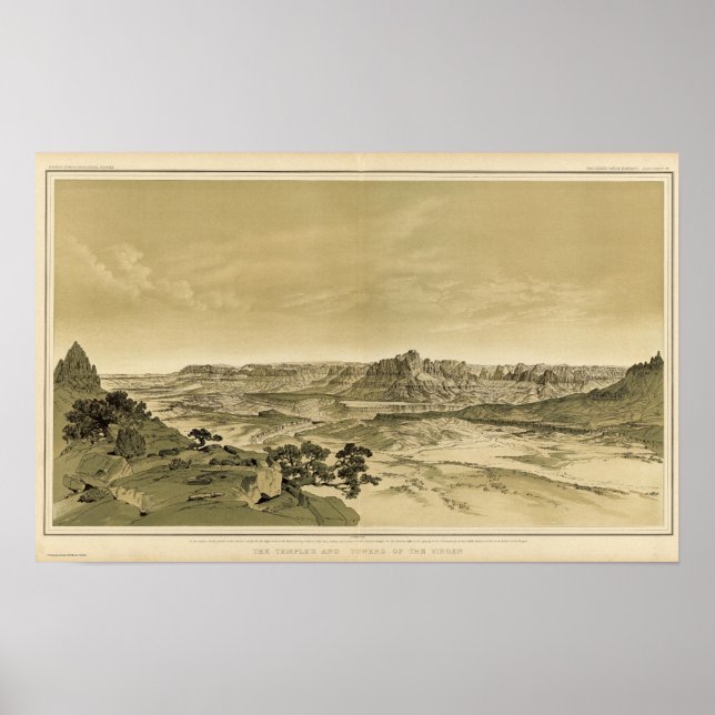 Poster Les temples et les tours de la Virgen (Devant)