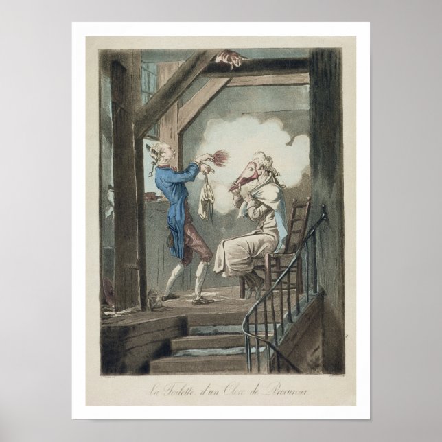 Poster Les toilettes d'un greffier du procureur, gravée p (Devant)