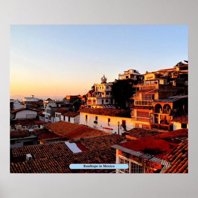 Poster Les toits du Mexique (Devant)