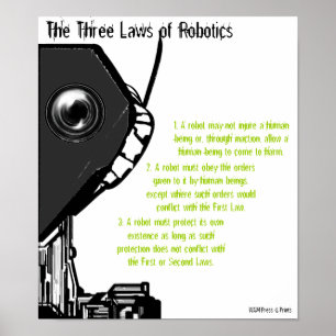 Poster "Les trois lois de la robotique"