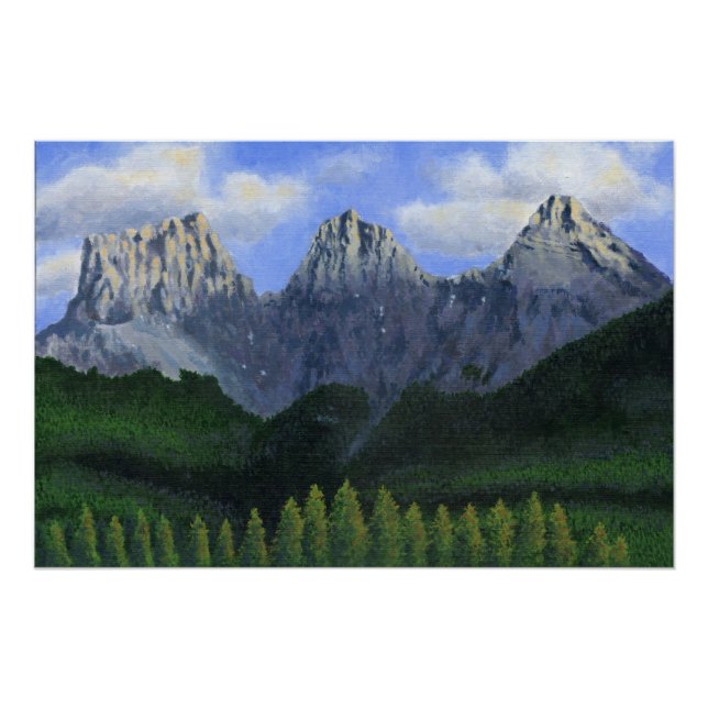 Poster Les trois soeurs en Canmore, Alberta, Canada (Devant)