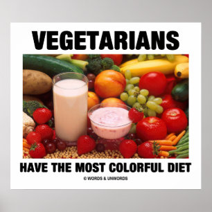Poster Les Végétariens Ont Le Régime Le Plus Coloré