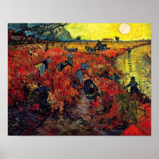 Poster Les vignobles rouges