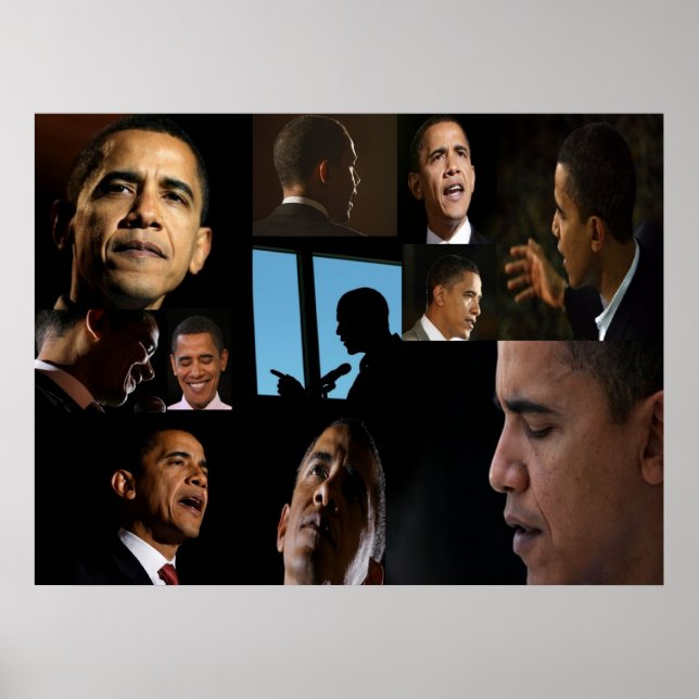 Poster Les visages de Barack (Devant)