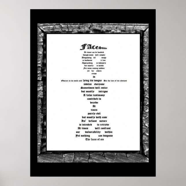 Poster Les visages du péché (Devant)