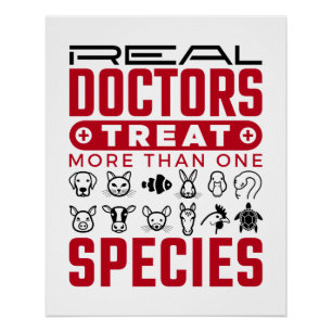 Poster Les vrais médecins traitent plus d'une espèce Vété