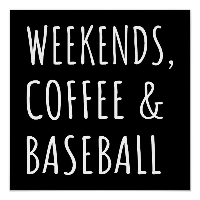 Poster Les week-ends, le café et le baseball I (Devant)