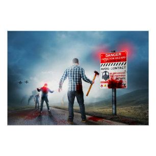 Poster Les zombies aux yeux lumineux de SlipperyJoe pour