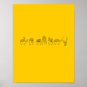 Poster Lesbienne dans la langue des signes