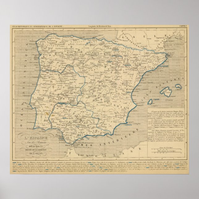 Poster L'Espagne sous les Romains 409 ans apres JC (Devant)