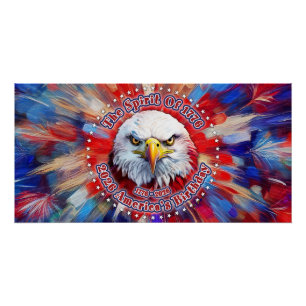 Poster L'Esprit de 1776, 2026 L'aigle rouge de feu d'Amér