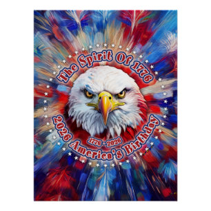 Poster L'Esprit de 1776, 2026 L'aigle rouge de l'Amérique