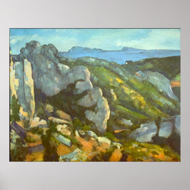 Poster L'Estaque par Paul Cezanne (Devant)