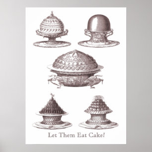 Poster Let Them Eat Cake! French Souffles Antique Print