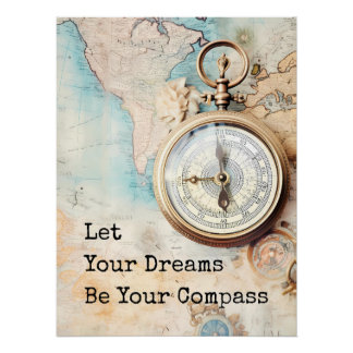 Poster Let Your Dreams Be Your Compass