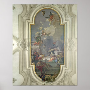 Poster L'établissement du chapelet par St Dominic (fres