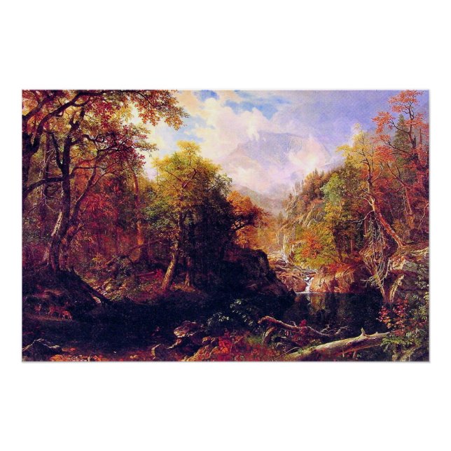 Poster L'Étang d'émeraude par Albert Bierstadt (Devant)