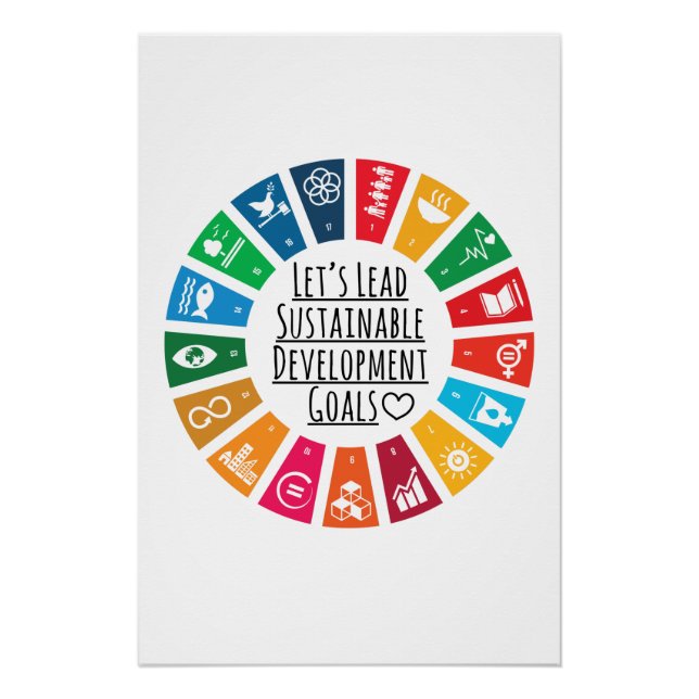 Poster Let's Lead ONU SDG Sustainable Development Goals (Devant)