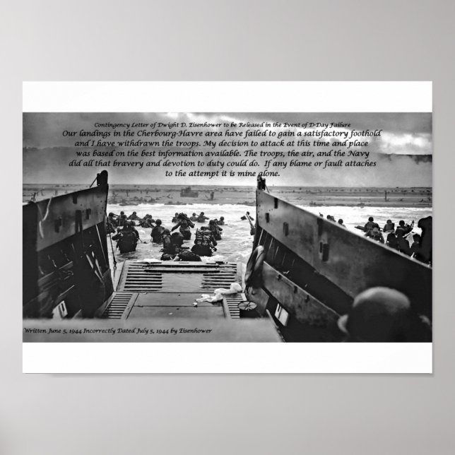 Poster Lettre d'urgence de Dwight D. Eisenhower (Devant)