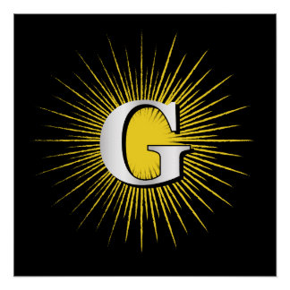 Poster Lettre G – symbole maçonnique