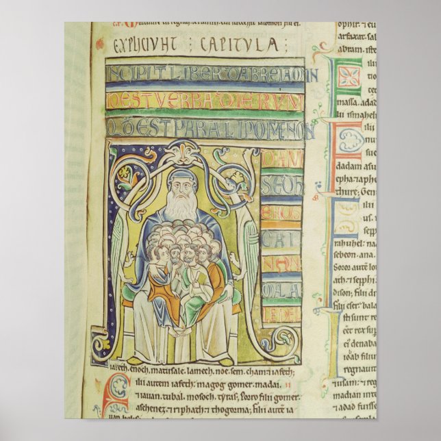 Poster Lettre historique 'A' décrivant les générations (Devant)