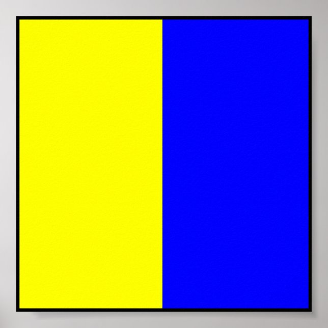 Poster Lettre internationale du pavillon maritime nautiqu (Devant)