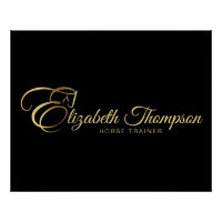 Lettre monogramme E Cheval en or
