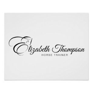 Poster Lettre monogramme E Horse