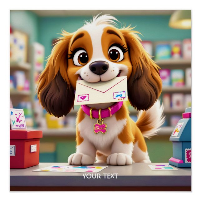 Poster LETTRE POINTE CHIEN Imaginaire (Devant)