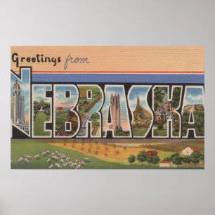 Poster Lettre ScenesNebraska de NebraskaLarge
