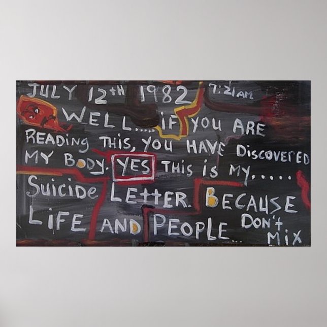 POSTER LETTRE SUICIDE (Devant)
