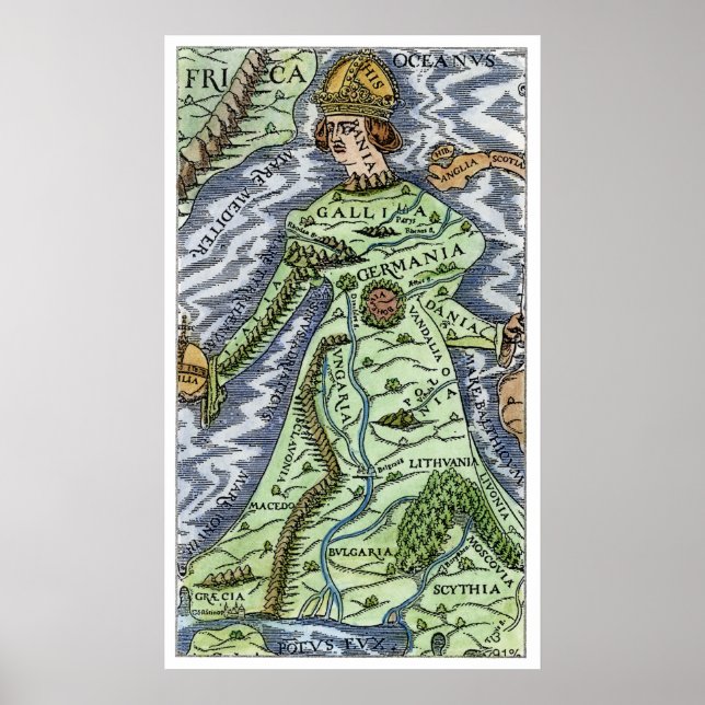 POSTER L'EUROPE EN REINE, 1588 (Devant)