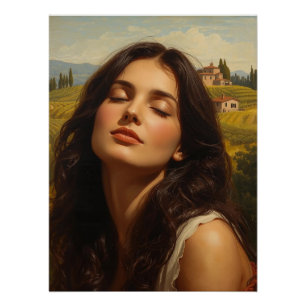 Poster Lever de soleil en Toscane