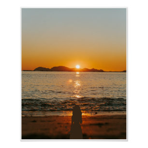 Poster Lever de soleil sur la plage Coucher de soleil Océ