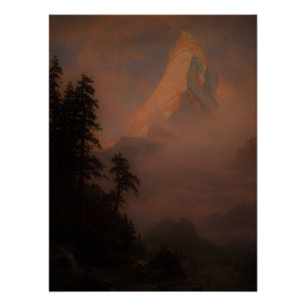 Poster Lever de soleil sur le Matterhornaprès 1875 -