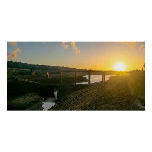 Poster Lever de soleil sur le pont de Baitings - Profonde