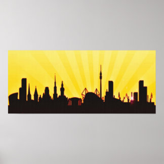 Poster Lever Derrière Les Bâtiments