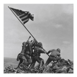 Poster Lever du drapeau sur Iwo Jima