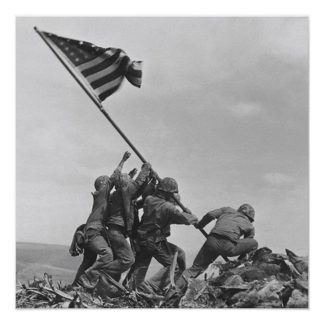 Poster Lever du drapeau sur Iwo Jima (Devant)