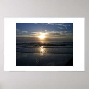 Poster Lever du soleil sur la plage