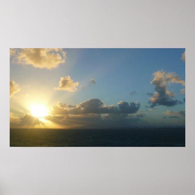 Poster Lever du soleil sur San Juan II Porto Rico (Devant)