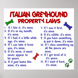 POSTER LÉVRIER ITALIEN PL2